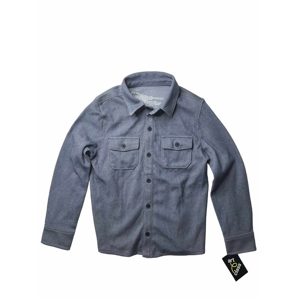 Art Class Boys Button Down Shirt M Blue Gray Long Sleeve Casual Top - Picture 1 of 2